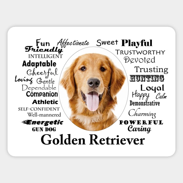 Golden Retriever Traits Magnet by You Had Me At Woof